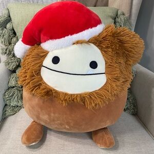Squishmallow Benny The Bigfoot 12” - Official Kellytoy Christmas Plush Santa Hat
